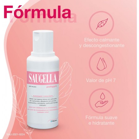 SAUGELLA JABON INTIMO POLIGYN MENOPAUSIA ROSA 250 ML