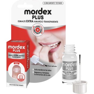 MORDEX PLUS ESMALTE EXTRA AMARGO TRANSPARENTE CON PINCEL 9 ML