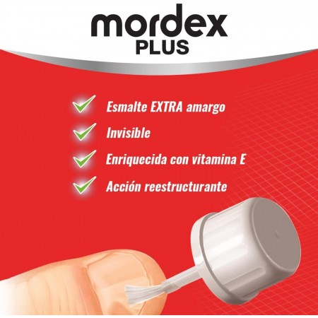 MORDEX PLUS ESMALTE EXTRA AMARGO TRANSPARENTE CON PINCEL 9 ML