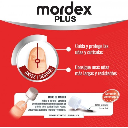 MORDEX PLUS ESMALTE EXTRA AMARGO TRANSPARENTE CON PINCEL 9 ML