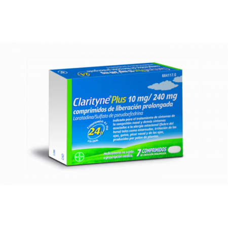 CLARITYNE PLUS 10/240 MG 7 COMPRIMIDOS LIBERACION PROLONGADA