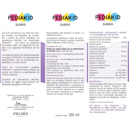 PEDIAKID SUEÑO BUENAS NOCHES JARABE 125 ML