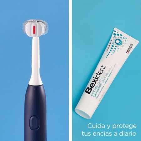 BEXIDENT BALENE CEPILLO DENTAL ELECTRICO SONICO DUAL DUREZA MEDIA COLOR AZUL