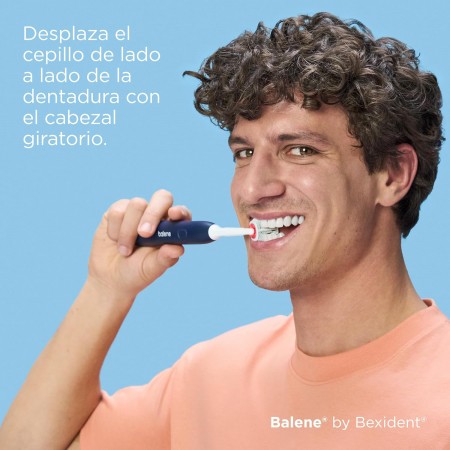 BEXIDENT BALENE CEPILLO DENTAL ELECTRICO SONICO DUAL DUREZA MEDIA COLOR AZUL