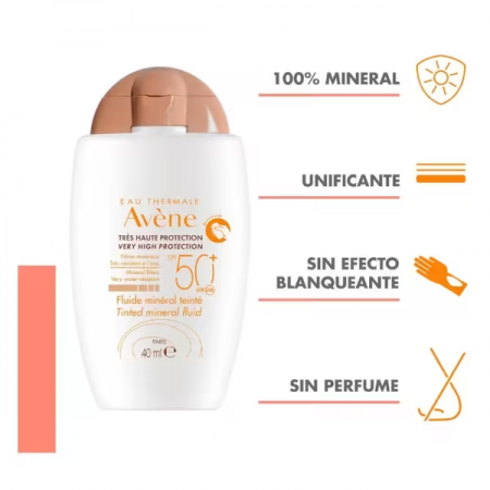 AVENE FLUIDO MINERAL FISICO SPF50+ CON COLOR 40ML