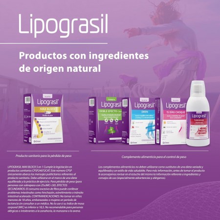LIPOGRASIL MAX BLOCK 5 EN 1 PERDIDA DE PESO 120 CAPSULAS