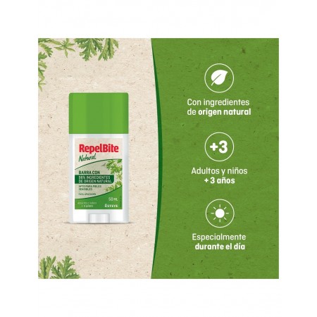 REPELBITE NATURAL REPENTE DE INSECTOS EN BARRA 50 ML