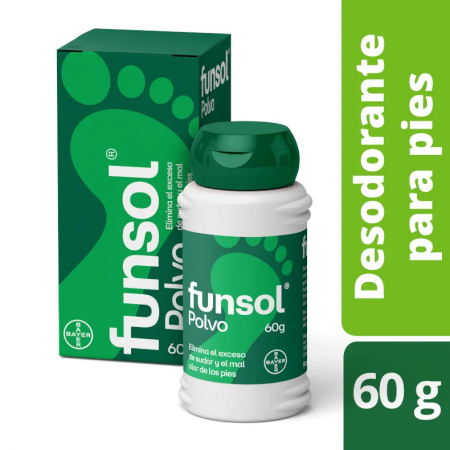 FUNSOL DUPLO POLVO PARA PIES  2 X 60G
