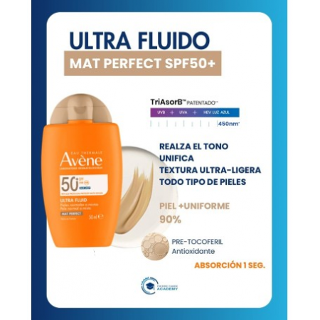 AVAVENE ULTRA FLUID MAT PERFECT COLOR SPF 50+ 50 ML