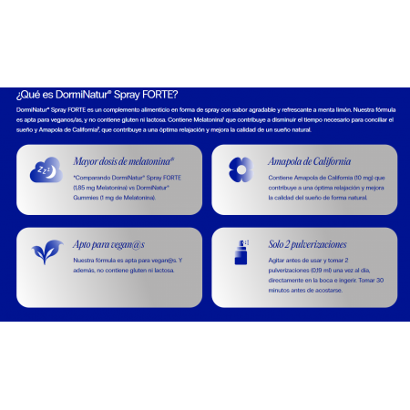 DORMINATUR MELATONINA FORTE SABOR MENTA LIMON SPRAY 30 ML