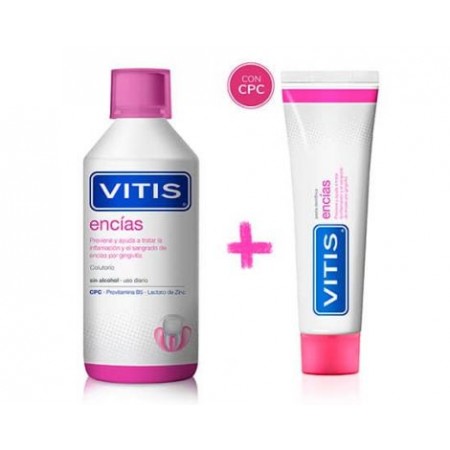 VITIS ENCIAS PACK COLUTORIO ENCIAS 500 ML + ENCIAS PASTA DENTIFRICA 100ML