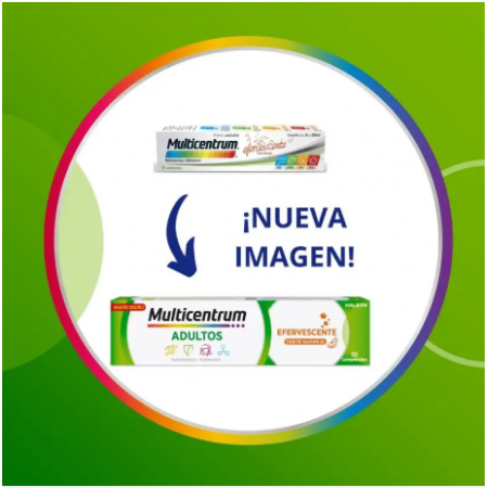 MULTICENTRUM ADULTOS SABOR NARANJA 20 COMPRIMIDOS EFERVESCENTES