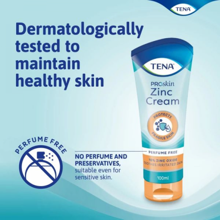 TENA PROSKIN ZINC CREAM SIN PERFUME CREMA 100 ML