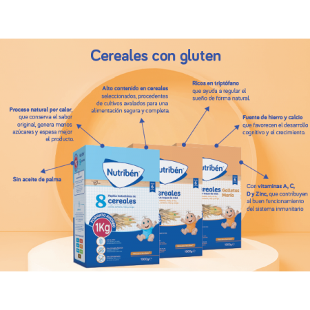 NUTRIBEN 8 CEREALES Y MIEL FIBRA 600 G