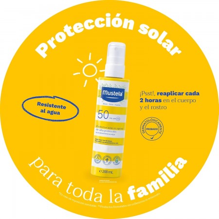 MUSTELA PACK PROTECCION SOLAR: LECHE SOLAR SPF50+ 40 ML+ SPRAY CORPORAL 200 ML