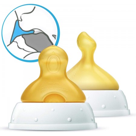 NUK TETINAS DE  LATEX FIRST CHOICE T-1 DE 0-6 MESES FLUJO M 2 TETINAS