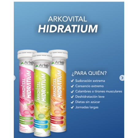 ARKOVITAL HIDRATIUM 24 COMPRIMIDOS EFERVESCENTES SABOR LIMON