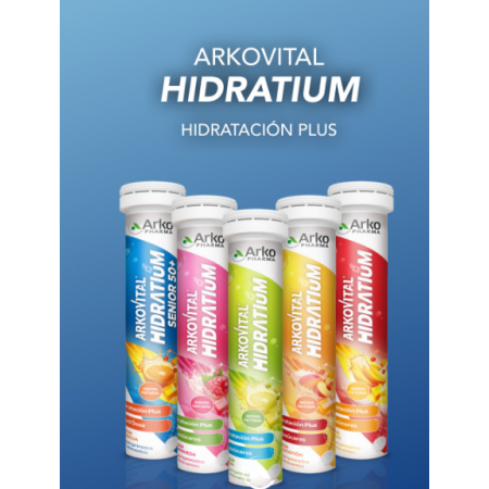 ARKOVITAL HIDRATIUM 24 COMPRIMIDOS EFERVESCENTES SABOR MELOCOTON