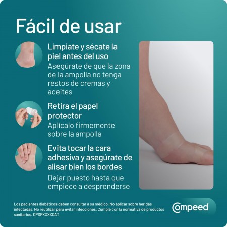 COMPEED AMPOLLAS HIDROCOLOIDE DEDOS DE LOS PIES 8 APOSITOS