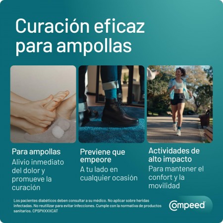 COMPEED AMPOLLAS HIDROCOLOIDE DEDOS DE LOS PIES 8 APOSITOS