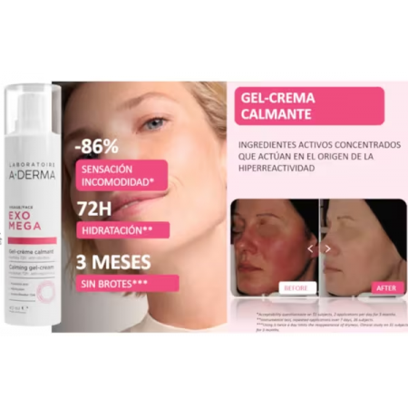 A-DERMA EXOMEGA GEL-CREMA FACIAL CALMANTE 40 ML