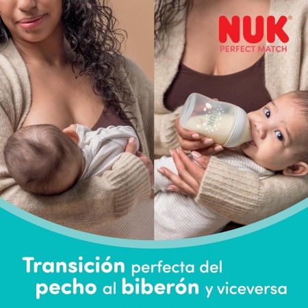 NUK TETINA SILICONA ANTICOLICO PERFECT MATCH T-FLOW CONTROL +6 MESES 2 UNIDADES