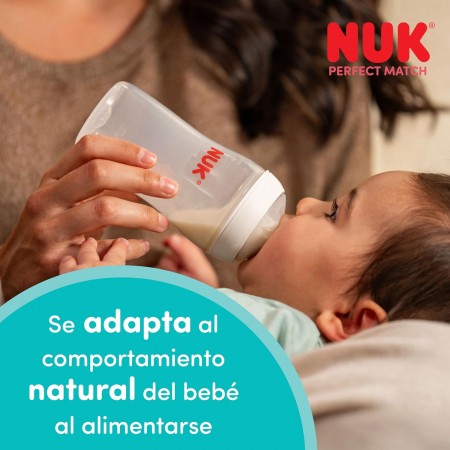 NUK PERFECT MATCH TETINA DE SILICONA ANTICOLICO TALLA +6 MESES FLUJO M 2 UNIDADES
