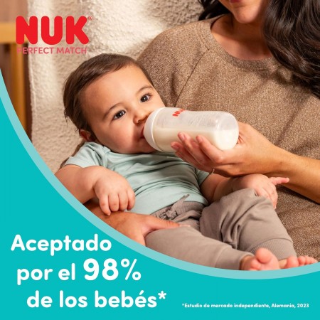 NUK PERFECT MATCH TETINA DE SILICONA ANTICOLICO FLUJO S +0MESES 2 UNIDADES
