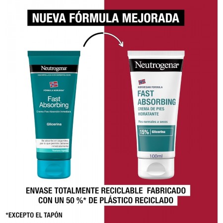 NEUTROGENA DUPLO CREMA DE PIES HIDRATANTE ABSORCION INMEDIATA 2 X 100 ML