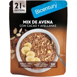 BICENTURY MIX DE AVENA CON CACAO Y AVELLANAS 21% PROTEINA