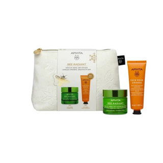 APIVITA COFRE NECESER BEE RADIANT CREMA LIGERA 50ML+REGALO MASCARILLA FACIAL ILUMINADORA ORANGE 50ML