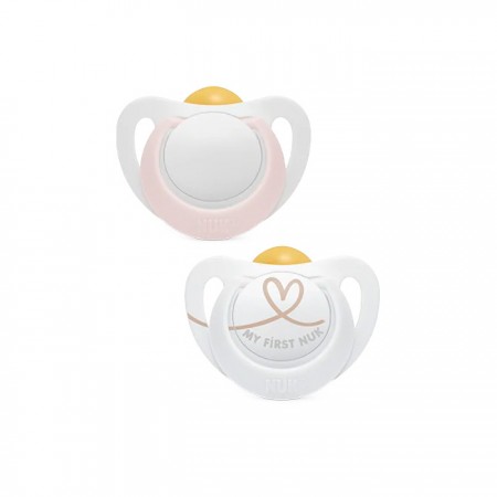 NUK CHUPETE DE LATEX CLASICO DE 0-6 MESES 2 CHUPETES