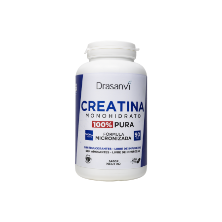 DRASANVI CREATINA MONOHYDRATO 80 MESH SABOR NEUTRO 270 COMPRIMIDOS