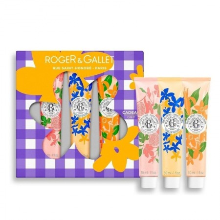 ROGER & GALLET SET CREMAS DE MANOS NEROLI + VAINILLE SOLEIL + FLEUR DE FIGUIER 3 X 30ML