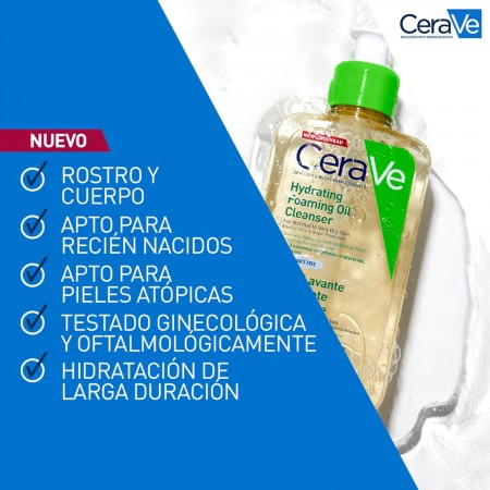 CERAVE LIMPIADOR ACEITE ESPUMOSO HIDRATANTE 473 ML