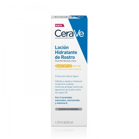 CERAVE LOCION HIDRATANTE DE ROSTRO SPF50 52 ML