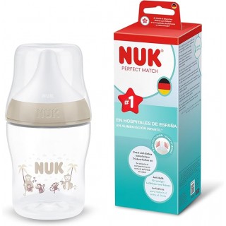 NUK BIBERON PP SILICONA PERFECT MATCH FLUJO S 1 UNIDAD 150 ML