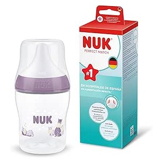 NUK BIBERON PP SILICONA PERFECT MATCH FLUJO S 1 UNIDAD 150 ML SURTIDO
