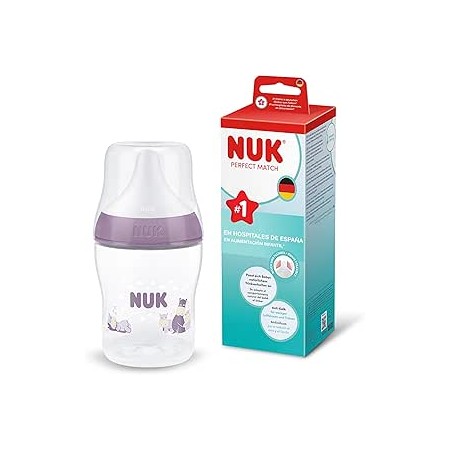 NUK BIBERON PP SILICONA PERFECT MATCH FLUJO S 1 UNIDAD 150 ML SURTIDO