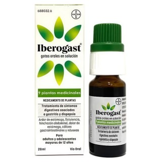 IBEROGAST GOTAS ORALES SOLUCION 20 ML