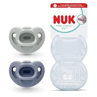 NUK SENSITIVE DUO CHUPETES DE SILICONA DE 0 - 6 MESES 2 CHUPETES