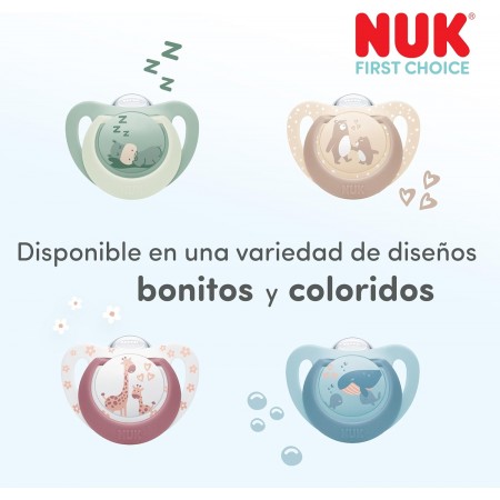 NUK CHUPETE SILICONA FIRST CHOICE 18 - 36 MESES 2 UNIDADES SURTIDO