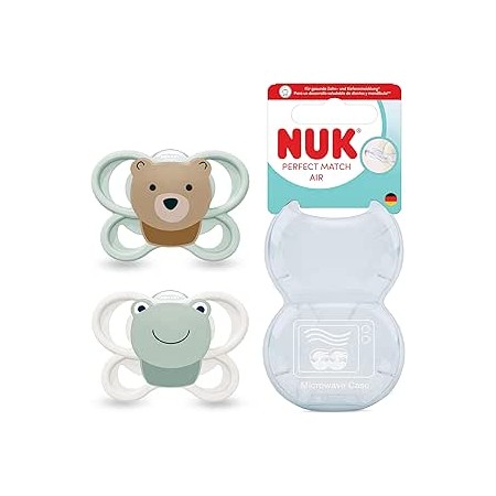 NUK CHUPETE SILICONA PERFECT MATCH AIR 0 - 6 MESES 2 UNIDADES SURTIDO