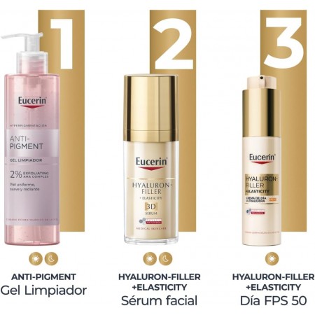 EUCERIN HYALURON FILLER+ ELASTICITY SPF50 CREMA DE DIA ULTRALIGERA 50 ML