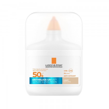 Vista de catálogo del envase de 50 ml de La Roche-Posay Anthelios UVAir SPF50+ sérum solar con color