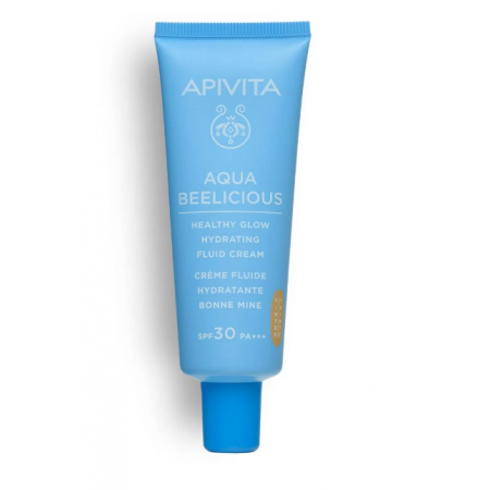 APIVITA SET AQUA BEELICIOUS SPF30 CREMA FLUIDA ILUMINADORA HIDRATANTE CON COLOR 40 ML + 2 REGALOS