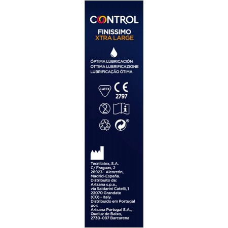 CONTROL FINISSIMO XTRA LARGE XL 12 X 2 PRESERVATIVOS