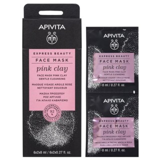 APIVITA MASCARILLA EXPRESS FACIAL DE ARCILLA ROSA 2 X 8ML
