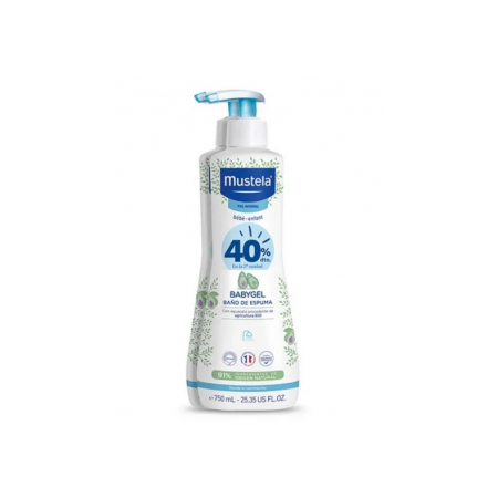 MUSTELA DUPLO GEL DERMOLIMPIADOR SUAVE 2 X 500 ML