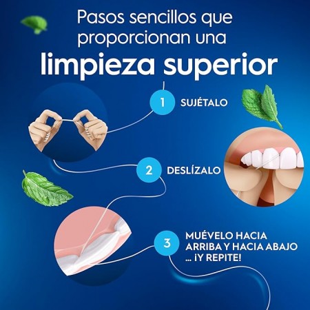 ORAL-B ESSENTIAL FLOSS FLUOR MENTA SEDA DENTAL CON CERA 50M